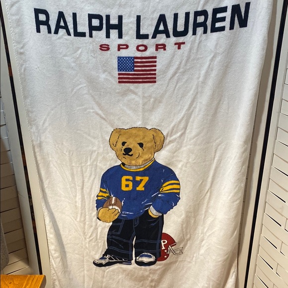 Ralph Lauren Sport Bear Beach Vintage Towel - Picture 1 of 3